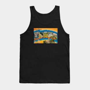 Greetings from Idaho Vintage 1930's Postcard Tank Top